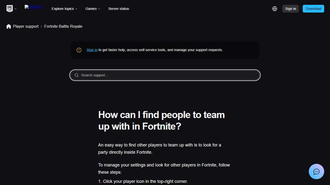 How can I find people to team up with in Fortnite? - Fortnite Battle Royale Support